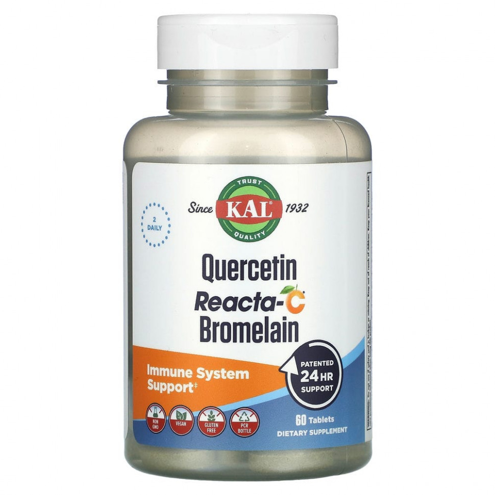   KAL, Quercetin Reacta-C Bromelain, 60     -     -,    