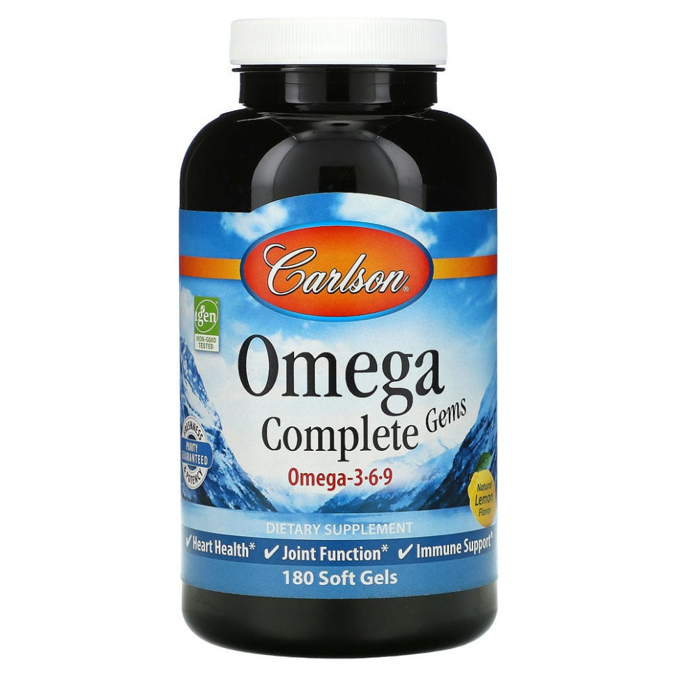   Carlson Labs, Omega Complete Gems, 180     -     -,    