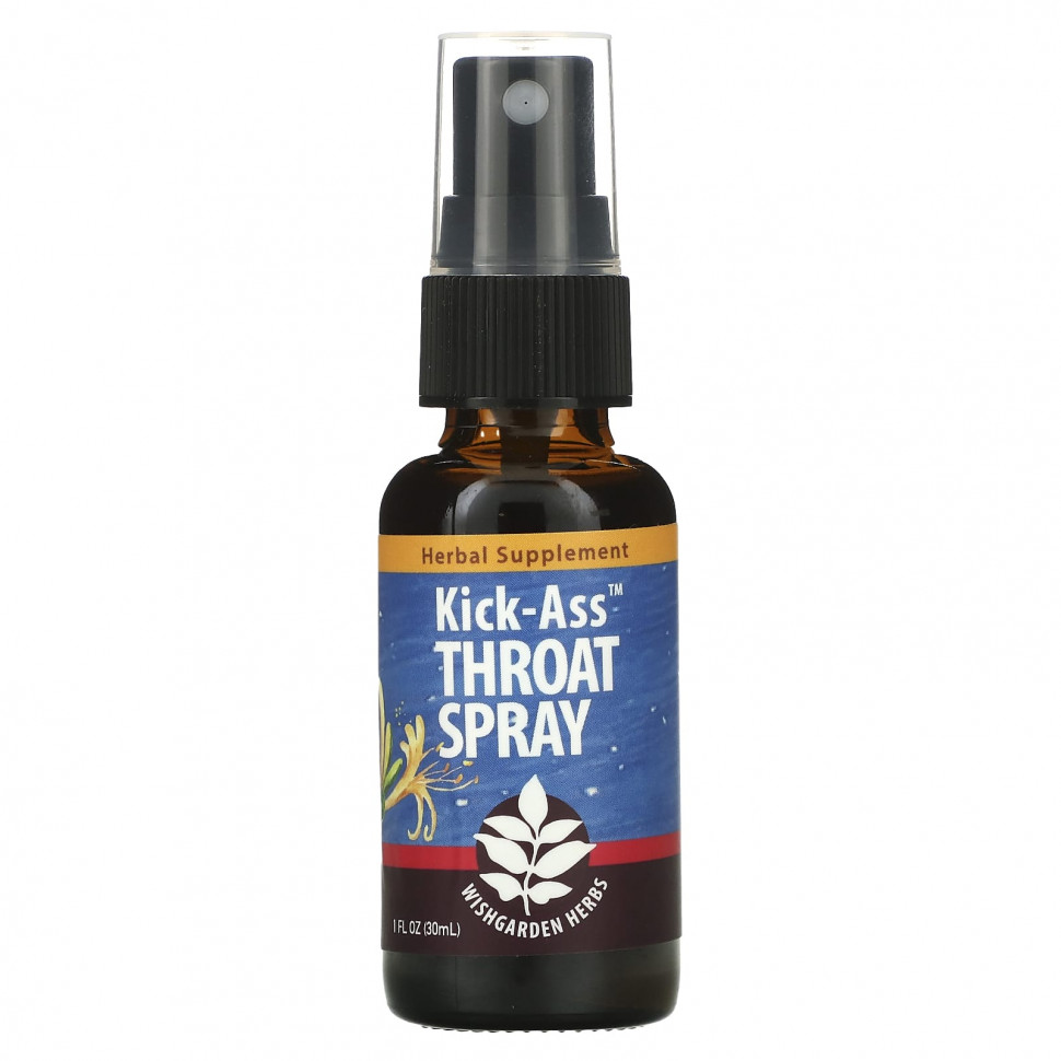   WishGarden Herbs, Kick-Ass Throat Spray, 30  (1 . )    -     -,    