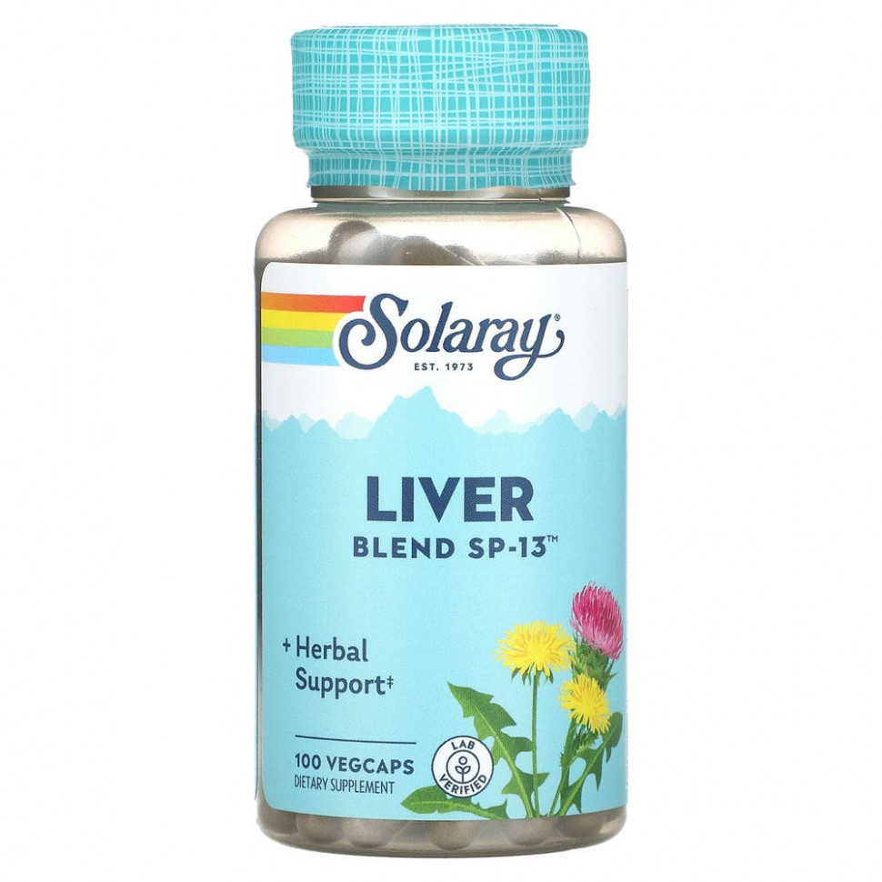   Solaray, Liver Blend SP-13, 100 Easy-To-Swallow Capsules    -     -,    