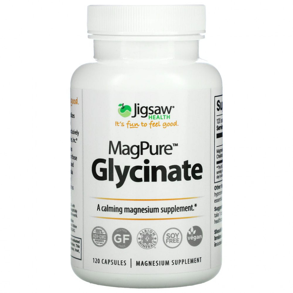   Jigsaw Health, MagPure Glycinate, 120     -     -,    