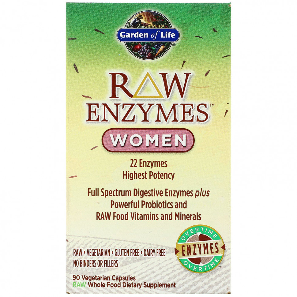   Garden of Life,  RAW Enzymes  , 90      -     -,    