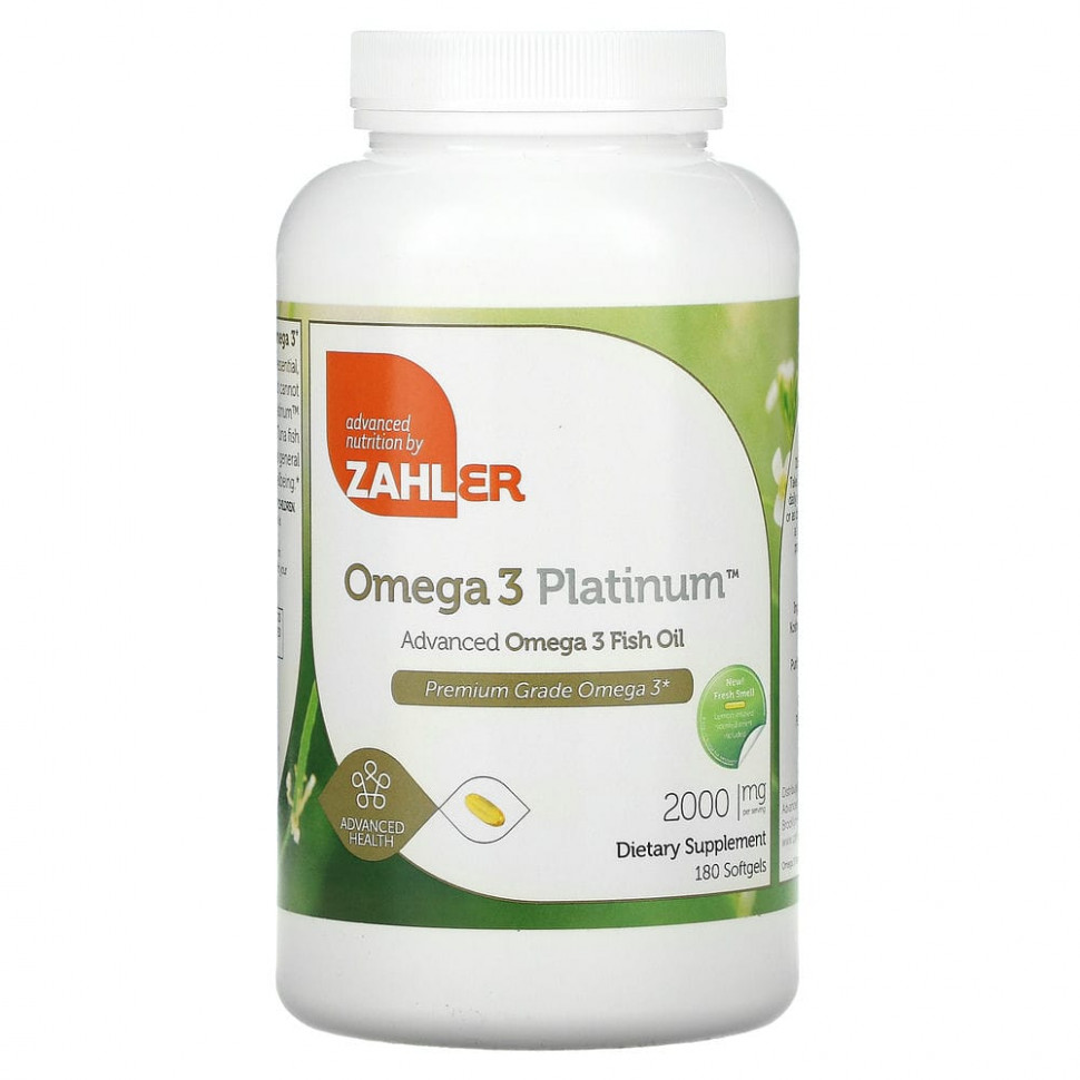   Zahler, Omega 3 Platinum,     -3, 1000 , 180      -     -,    