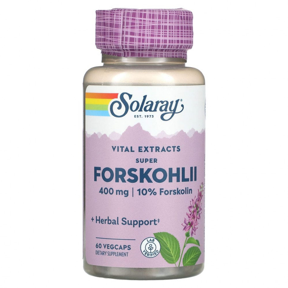   Solaray, Ayurvedic Herbs, Super Forskohlii, 400 , 60      -     -,    