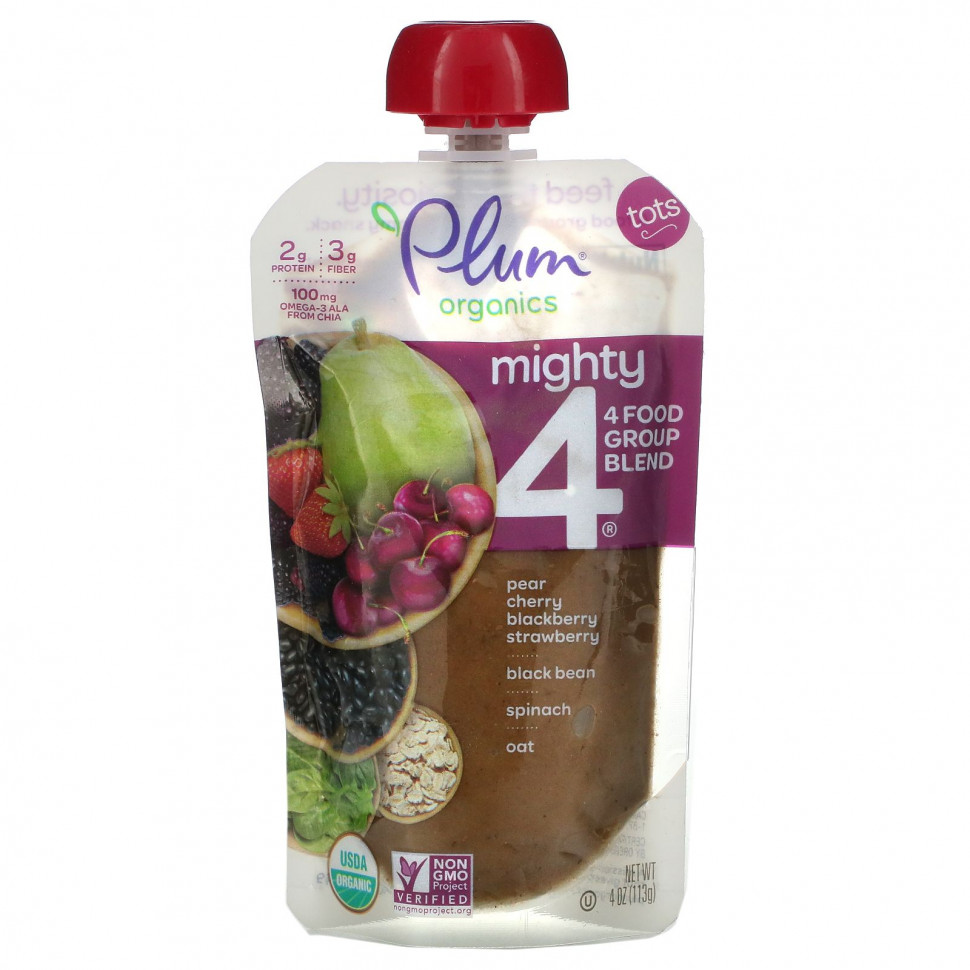   Plum Organics, Mighty 4,  4 Food Group, , , , , ,  , , , 113  (4 )    -     -,    