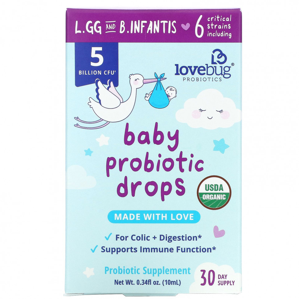   LoveBug Probiotics,   ,   , 5  , 10  (0,34 . )    -     -,    