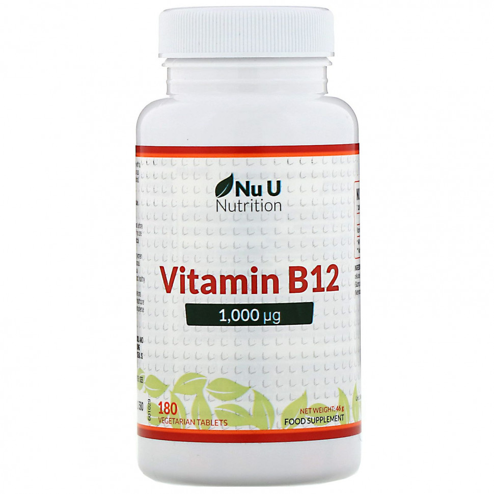   Nu U Nutrition,  B12, 1000 , 180      -     -,    