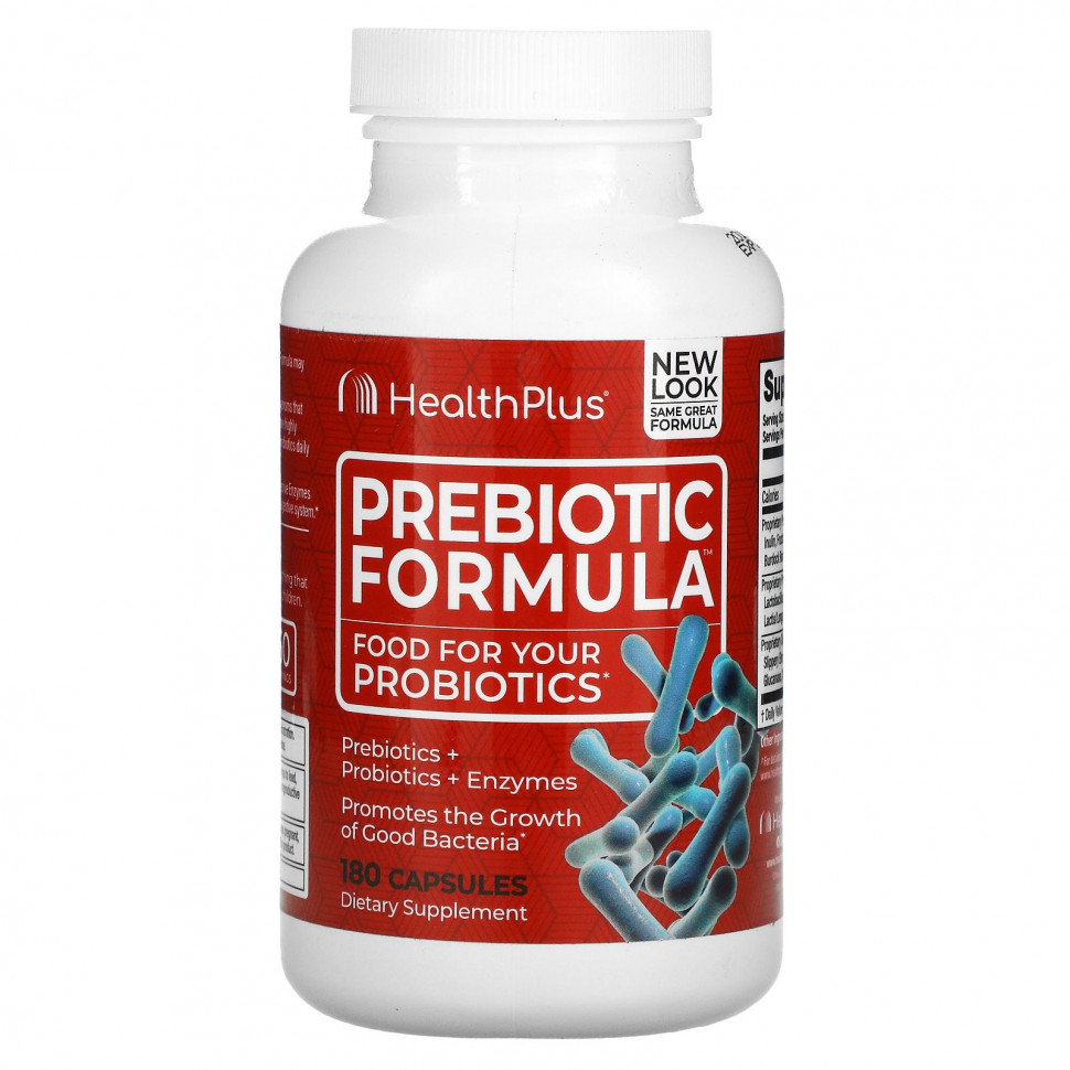   Health Plus, Prebiotic Formula, 500 mg, 180 Capsules    -     -,    