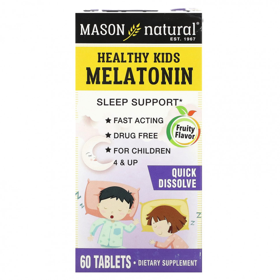   Mason Natural, Healthy Kids Melatonin,    4 , , 60     -     -,    