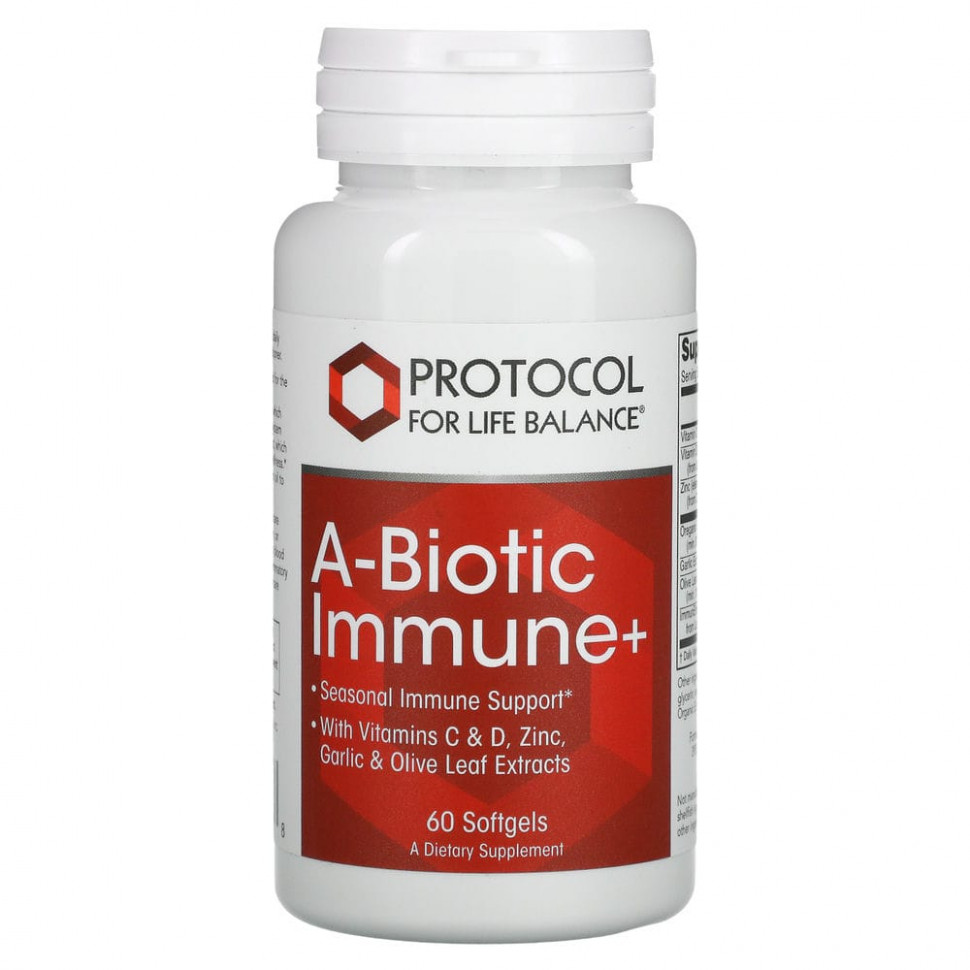   Protocol for Life Balance, A-Biotic Immune +, 60      -     -,    