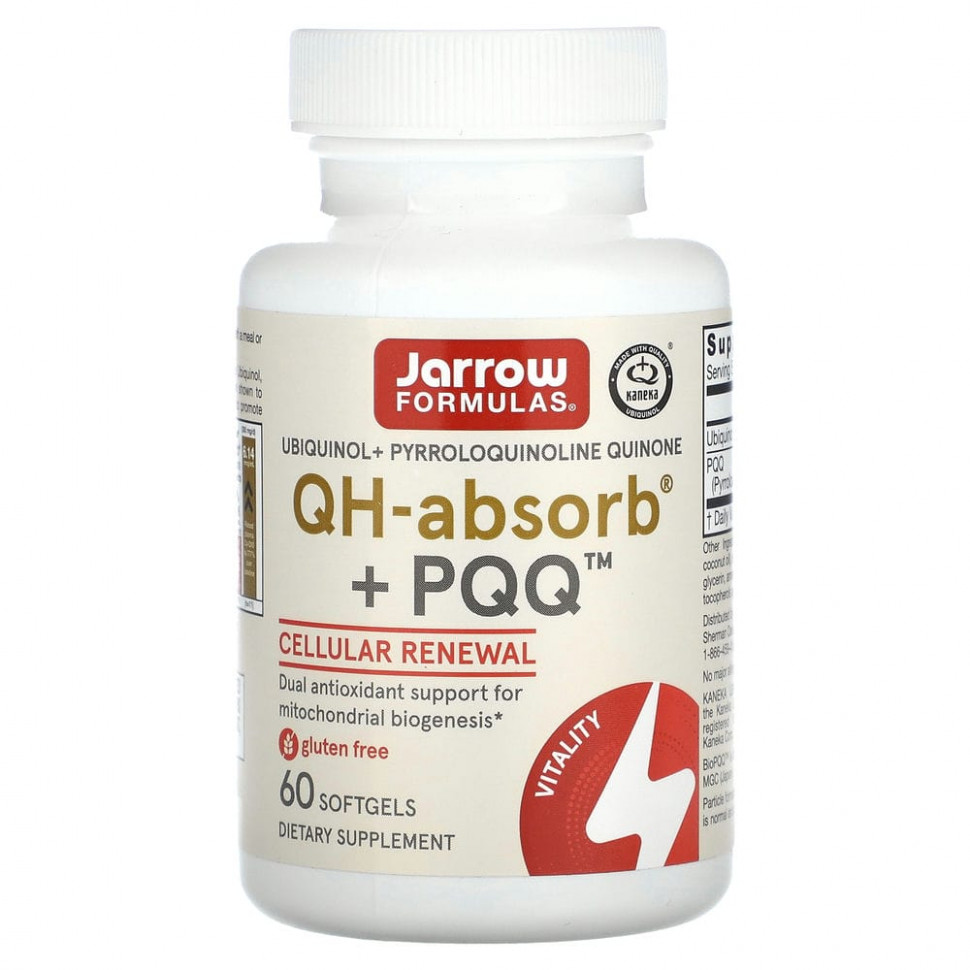   Jarrow Formulas, , QH-Absorb + PPQ, 60      -     -,    