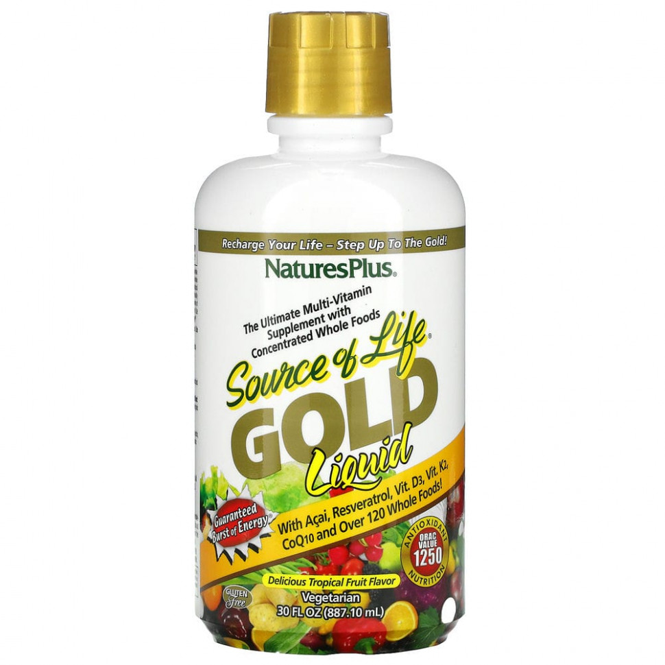   NaturesPlus, Source of Life, Gold Liquid,  ,  , 887,1  (30 . )    -     -,    