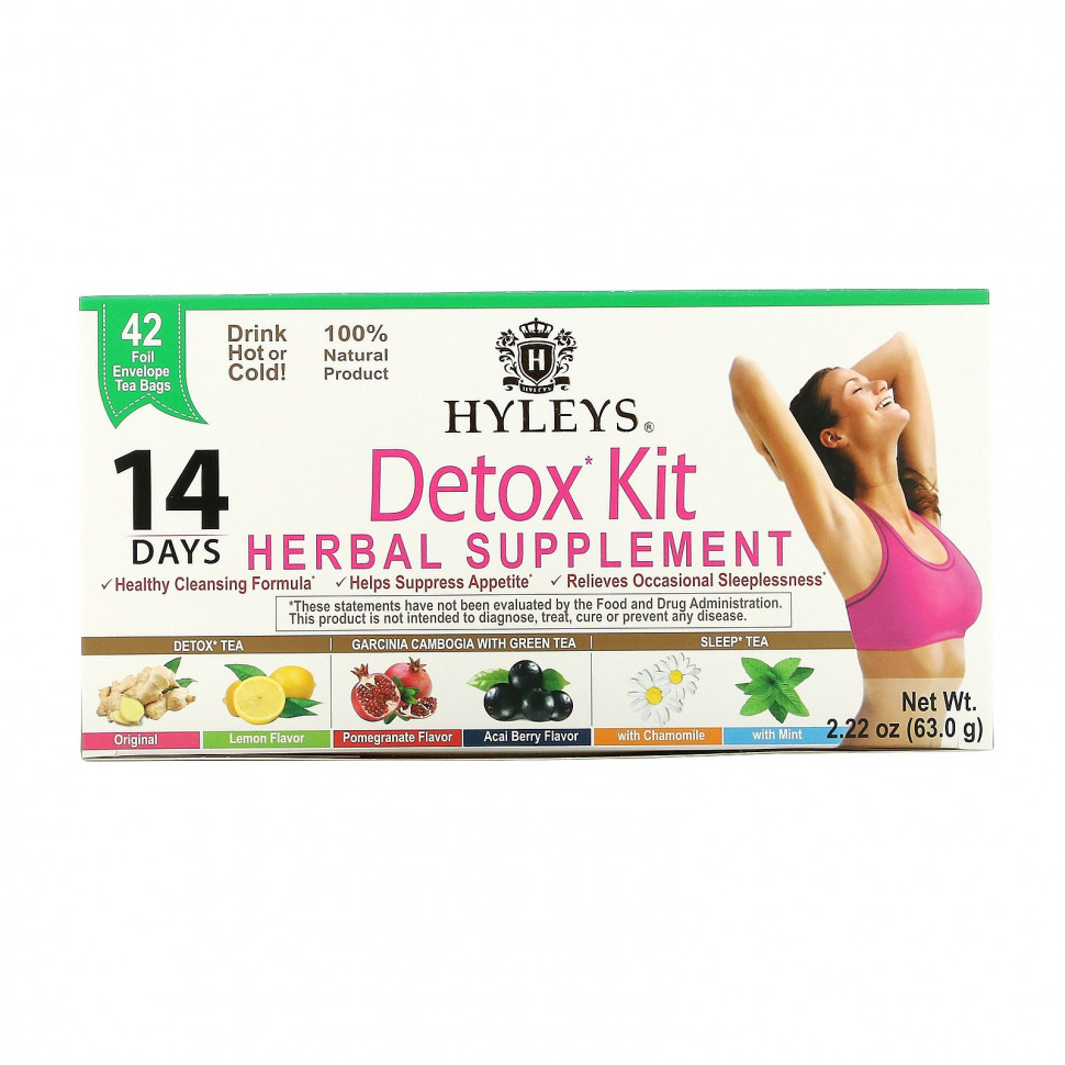   Hyleys Tea, Detox Kit, 14- ,  , 42     , 63,0  (2,22 )    -     -,    