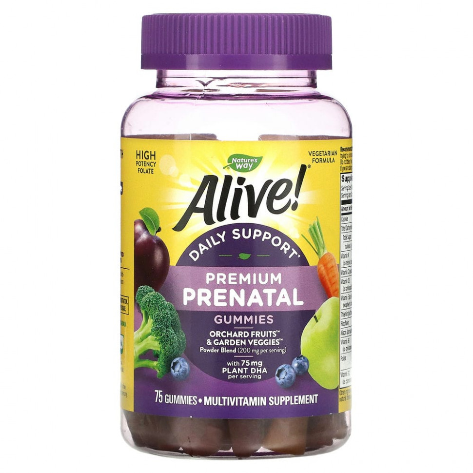   Nature's Way, Alive! Daily Support Premium Prenatal,   ,   , 75      -     -,    