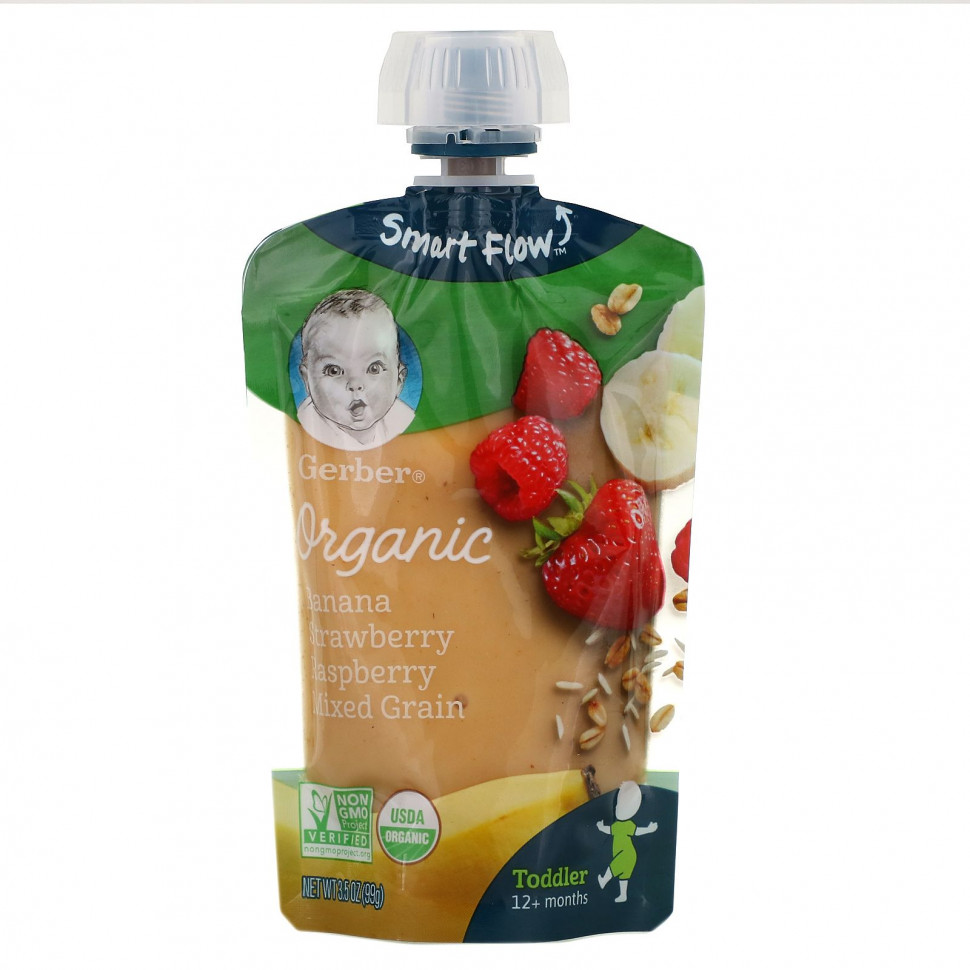   Gerber, Smart Flow, Organic, ,   ,  ,  12 , 99  (3,5 )    -     -,    