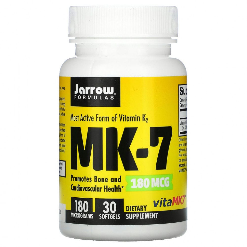   Jarrow Formulas, MK-7,     K2, 180 , 30      -     -,    