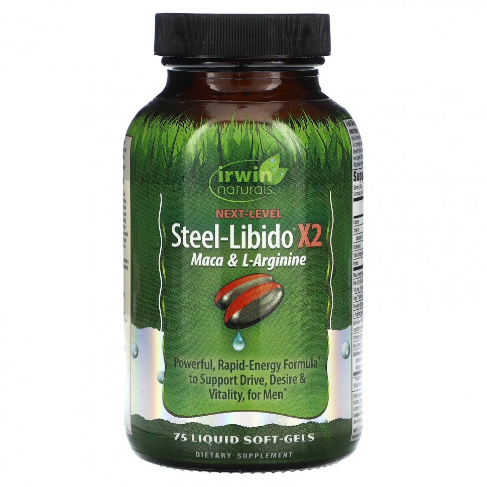   Irwin Naturals, Steel-Libido X2,   L-, 75      -     -,    