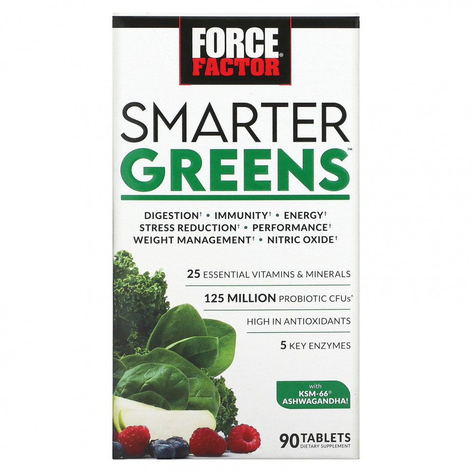   Force Factor, Smarter Greens, 90     -     -,    