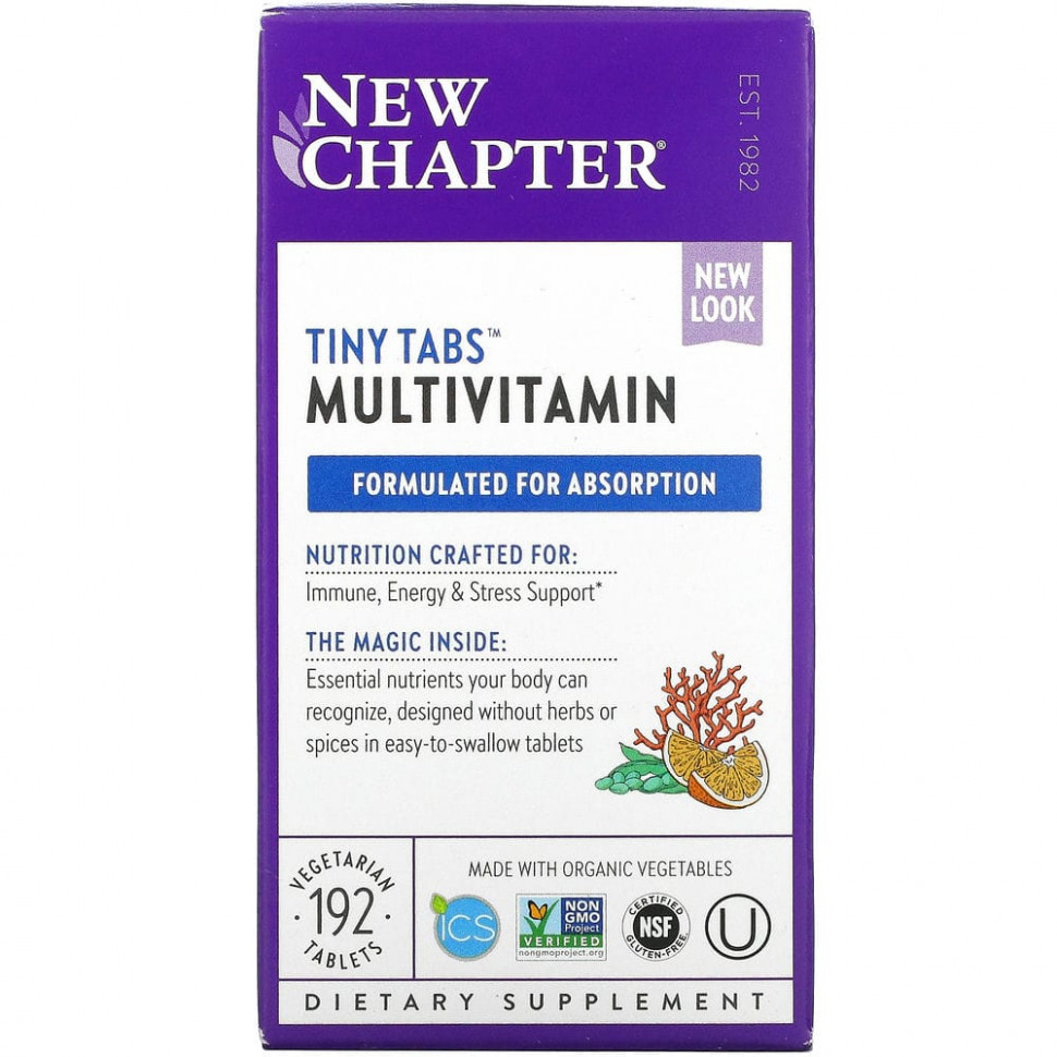   New Chapter, Multivitamin Tiny Tabs,       , 192      -     -,    