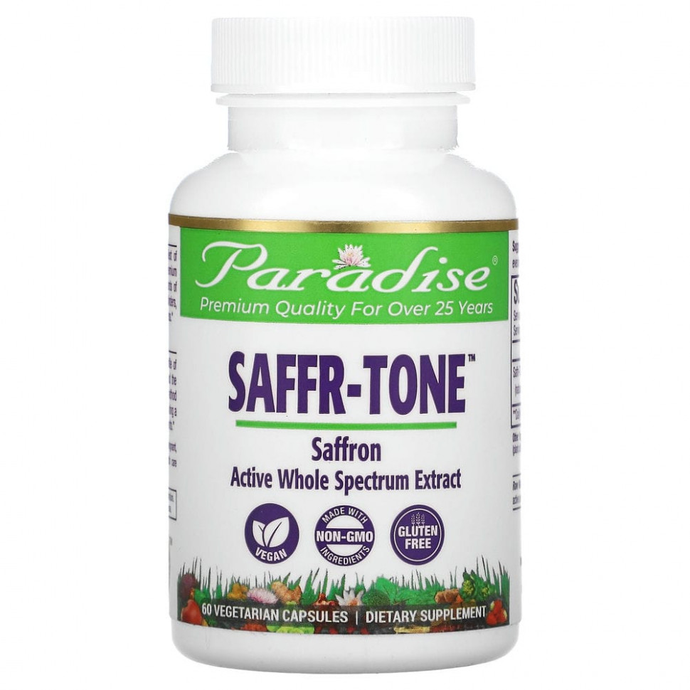   Paradise Herbs, Saffr-Tone, 60      -     -,    