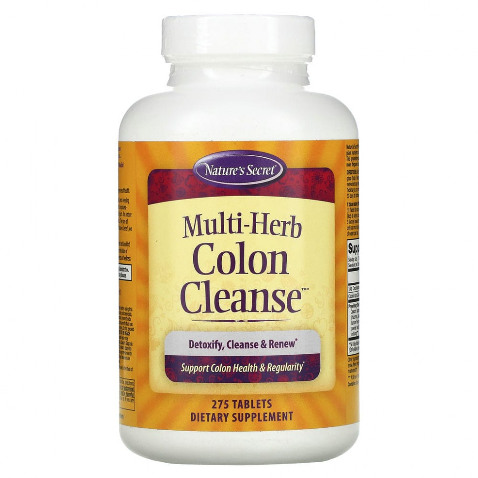   Nature's Secret, Multi-Herb Colon Cleanse, 275     -     -,    