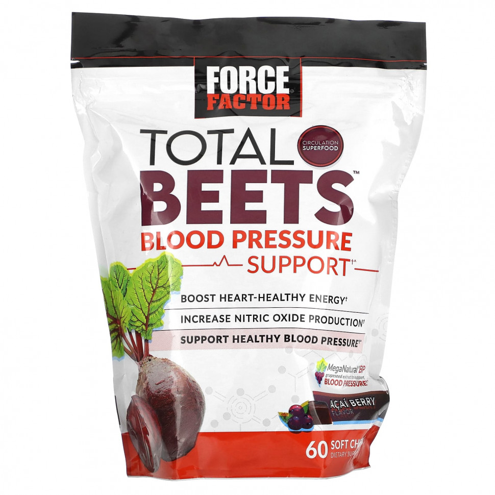   Force Factor, Total Beets,     ,  , 60      -     -,    