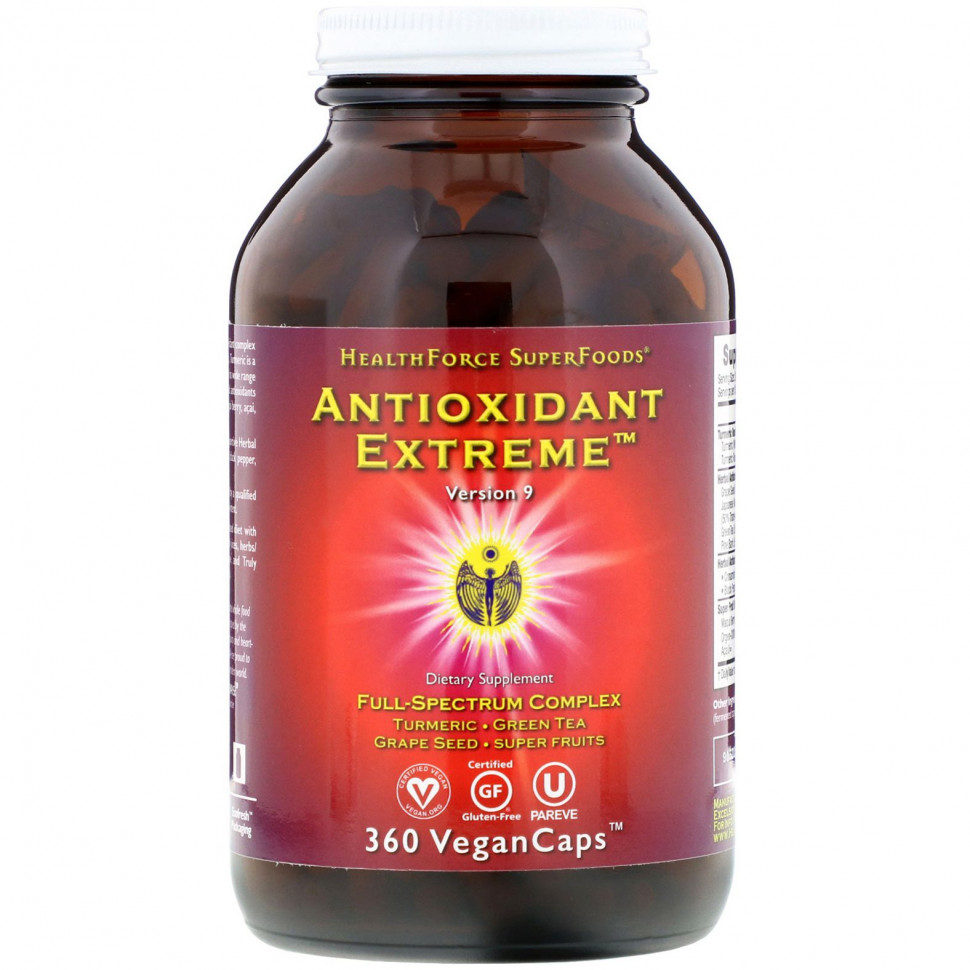   HealthForce Superfoods, Antioxidant Extreme,  9, 360  VeganCaps    -     -,    