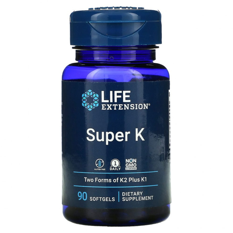   Life Extension,  Super K, 90       -     -,    