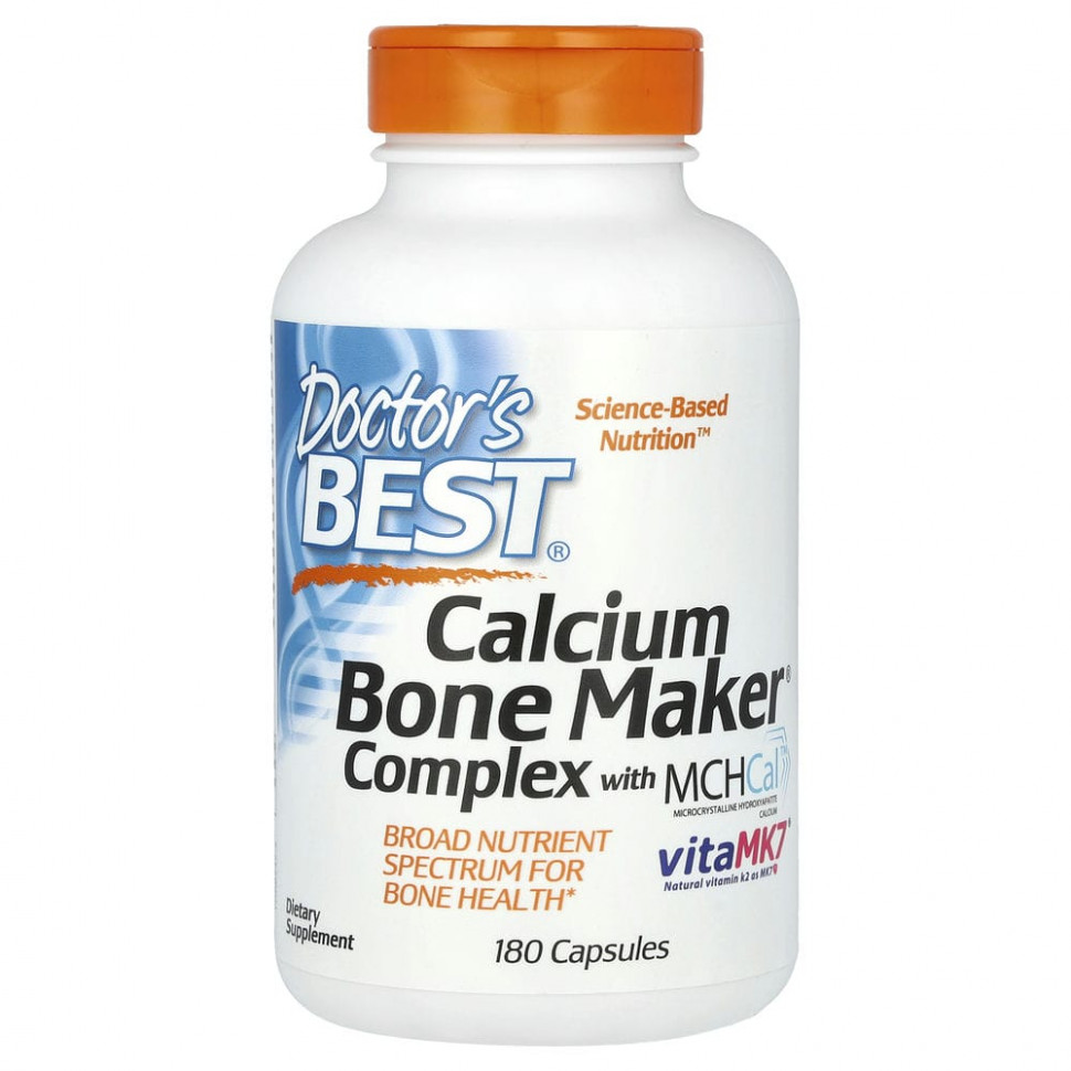   Doctor's Best, Calcium Bone Maker,   MCHCal  VitaMK7, 180     -     -,    