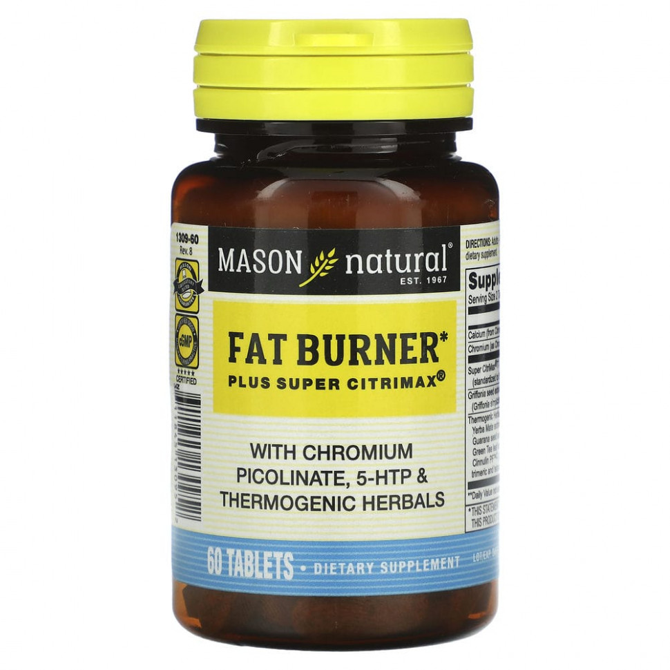   Mason Natural, Fat Burner Plus Super Citrimax, 60     -     -,    