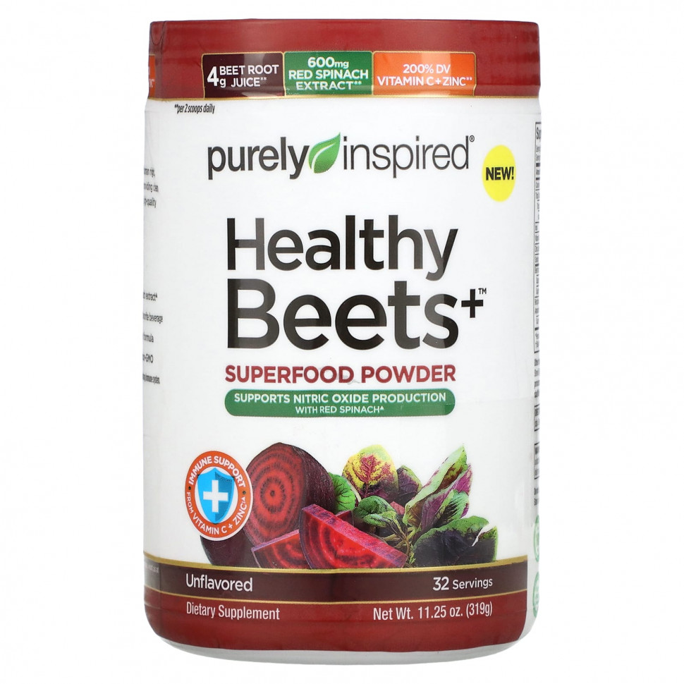   Purely Inspired, Healthy Beets+ Superfood Powder, Unflavored, 11.25 oz (319 g)    -     -,    