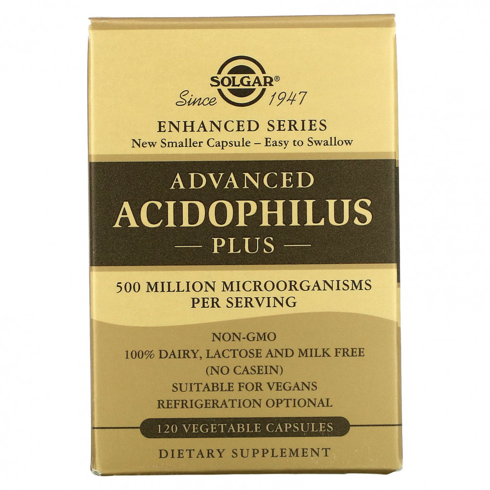   Solgar, Advanced Acidophilus Plus, 120      -     -,    