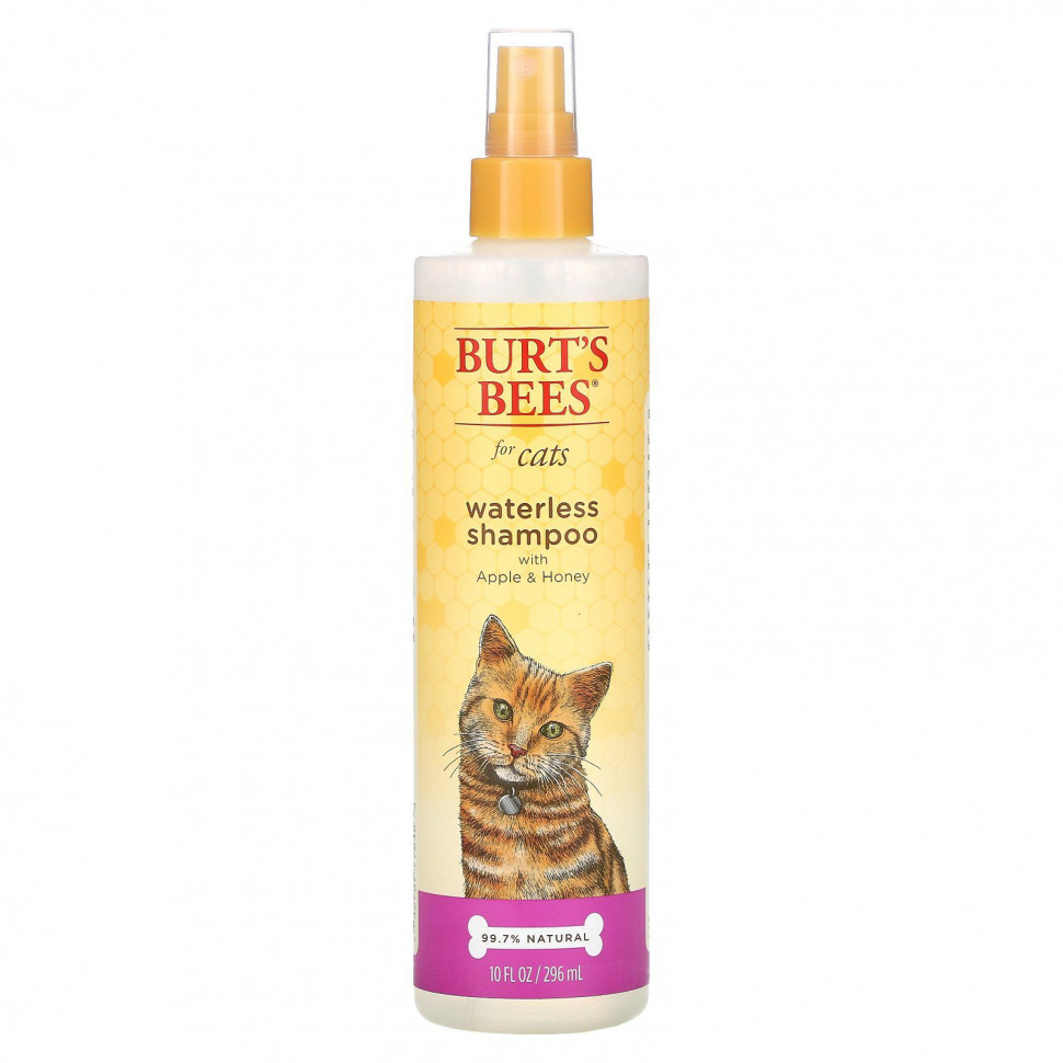   Burt's Bees, Waterless Shampoo for Cats, Apple & Honey, 10 fl oz (296 ml)    -     -,    