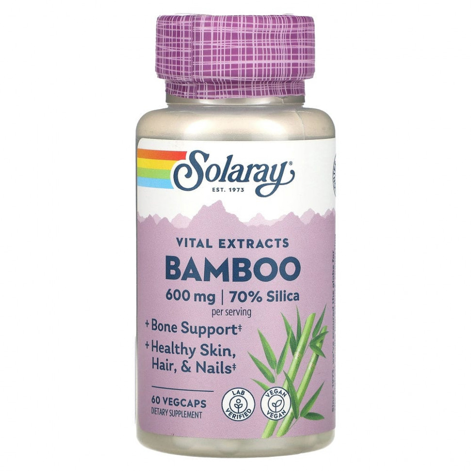   Solaray, Bamboo Stem Extract, 300 , 60  VegCap    -     -,    