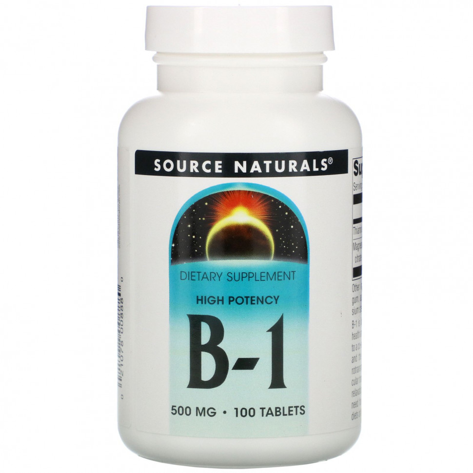   Source Naturals, B-1,  , 500 , 100     -     -,    