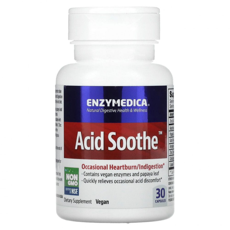   Enzymedica, Acid Soothe, 30     -     -,    