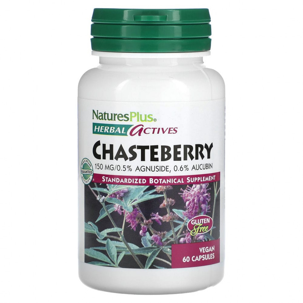   NaturesPlus, Herbal Actives, Chasteberry, 150 , 60      -     -,    