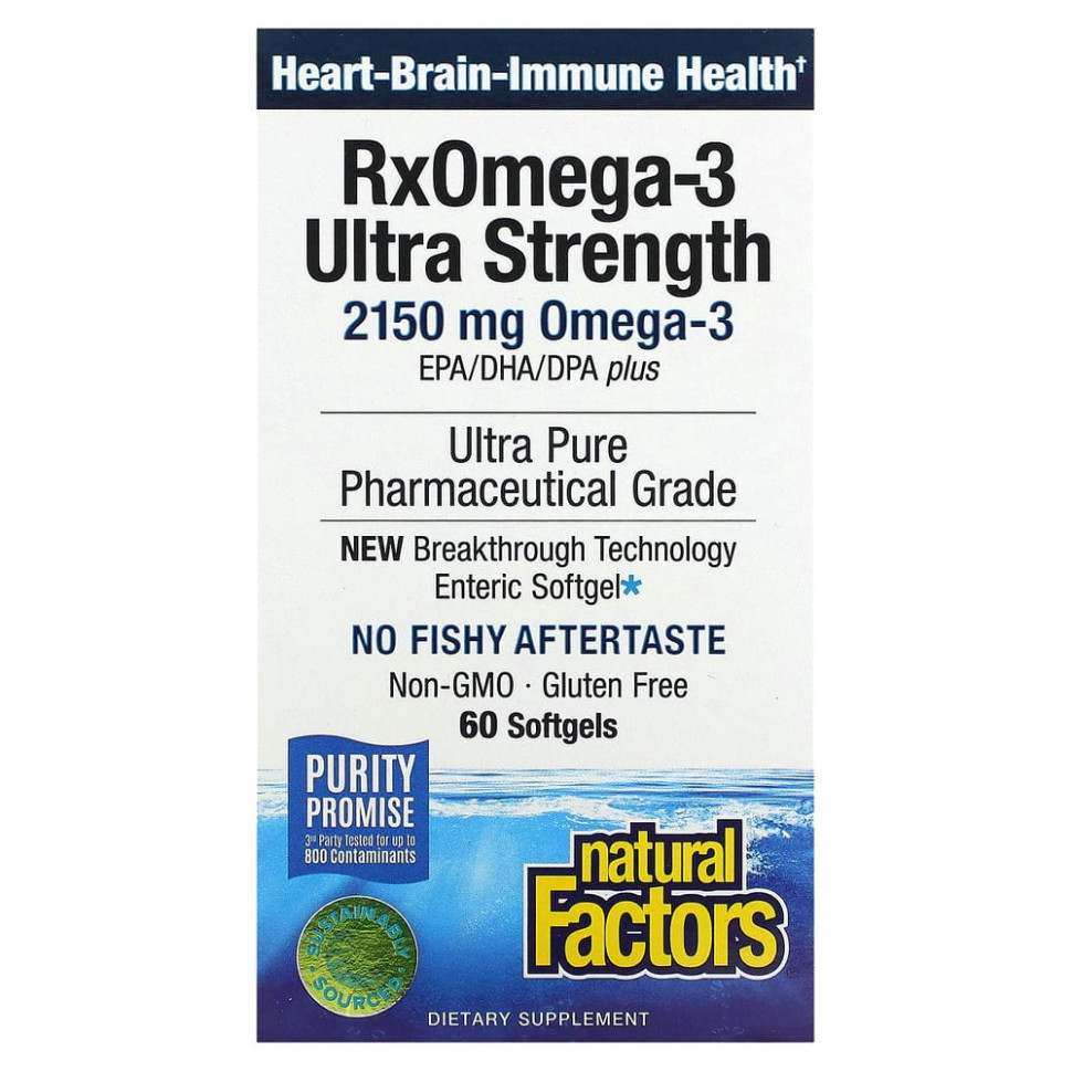   Natural Factors,       RxOmega-3      , 900 , 60  Enteripure    -     -,    