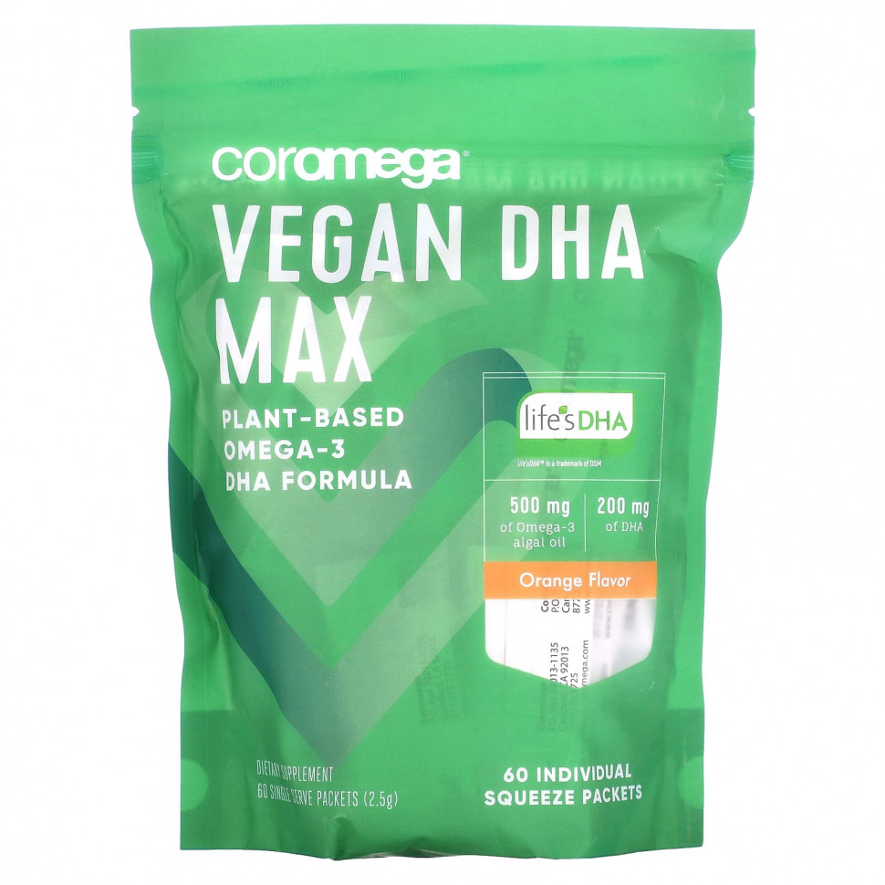   Coromega, Vegan DHA Max, , 60    2,5     -     -,    