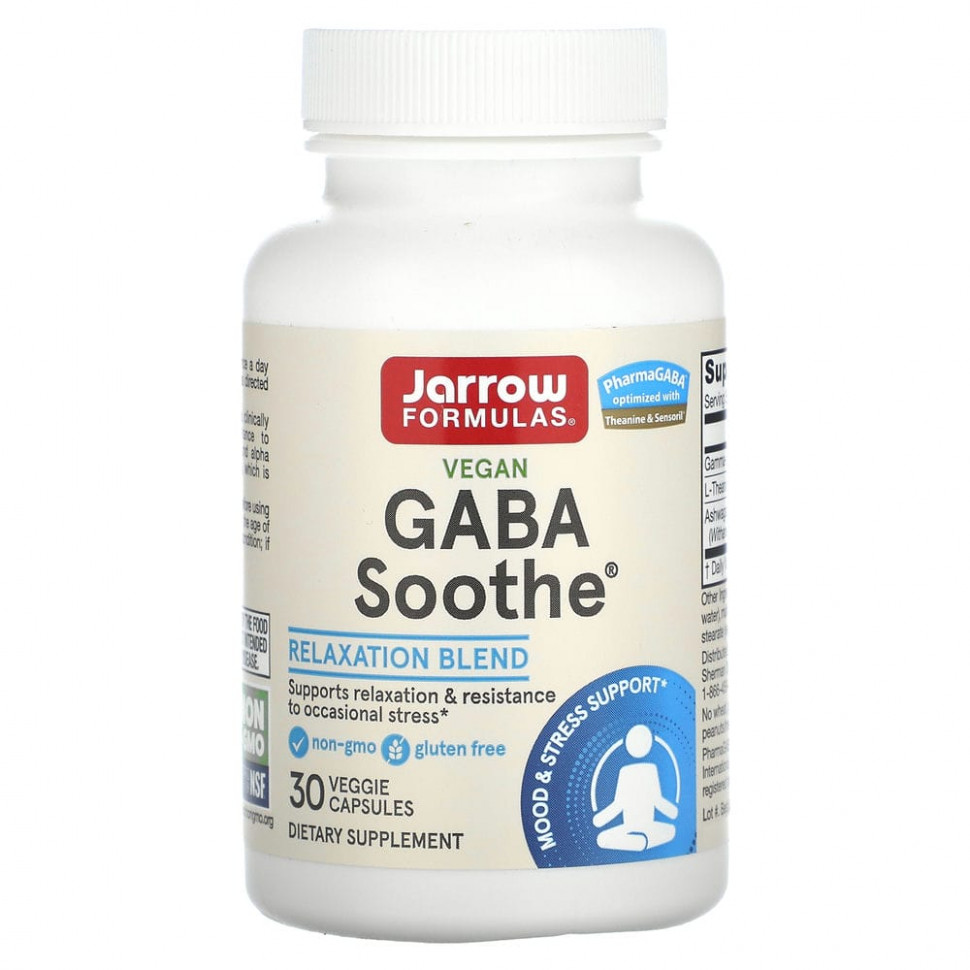   Jarrow Formulas, GABA Soothe, 30      -     -,    