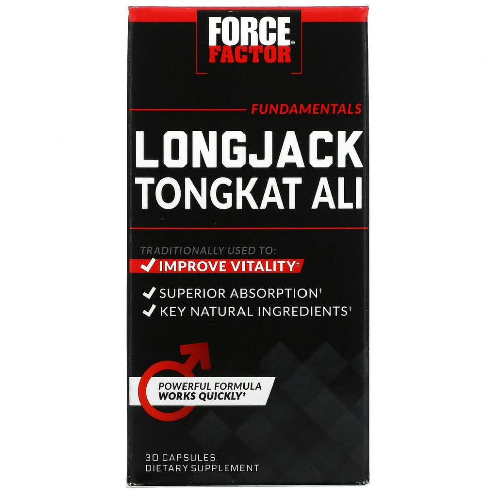   Force Factor, Longjack Tongkat Ali,  , 500 , 30     -     -,    