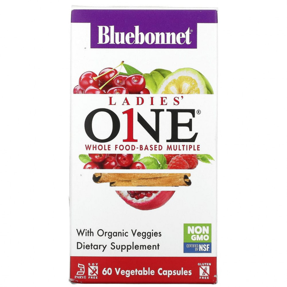   Bluebonnet Nutrition, Ladies' ONE, Whole Food-Based Multiple, 60 Vegetables Capsules    -     -,    