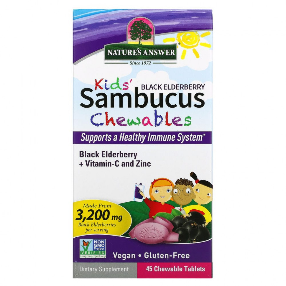   Nature's Answer, Kid's Sambucus,        C  , 45      -     -,    