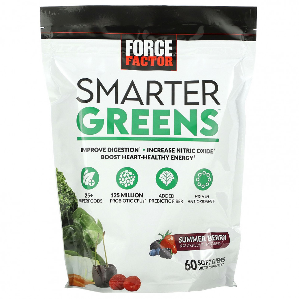   Force Factor, Smarter Greens,  , 60      -     -,    