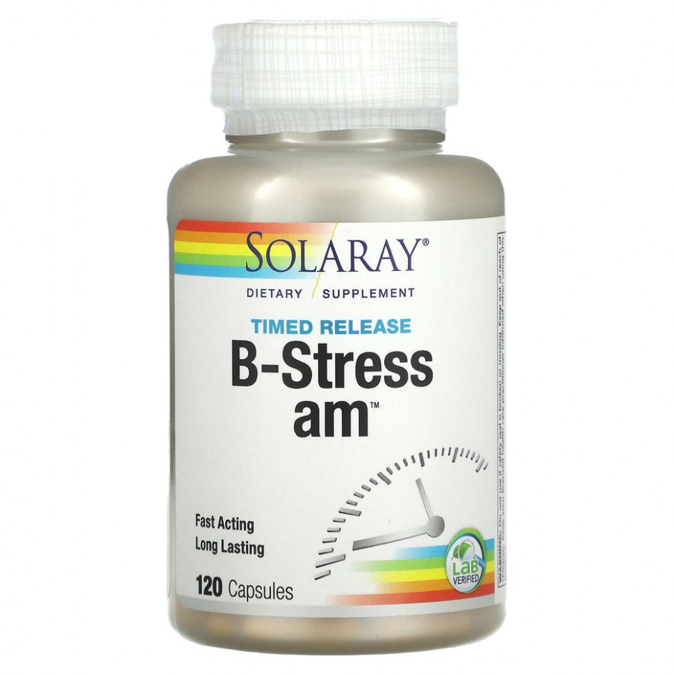   Solaray, B-Stress AM   , 120     -     -,    