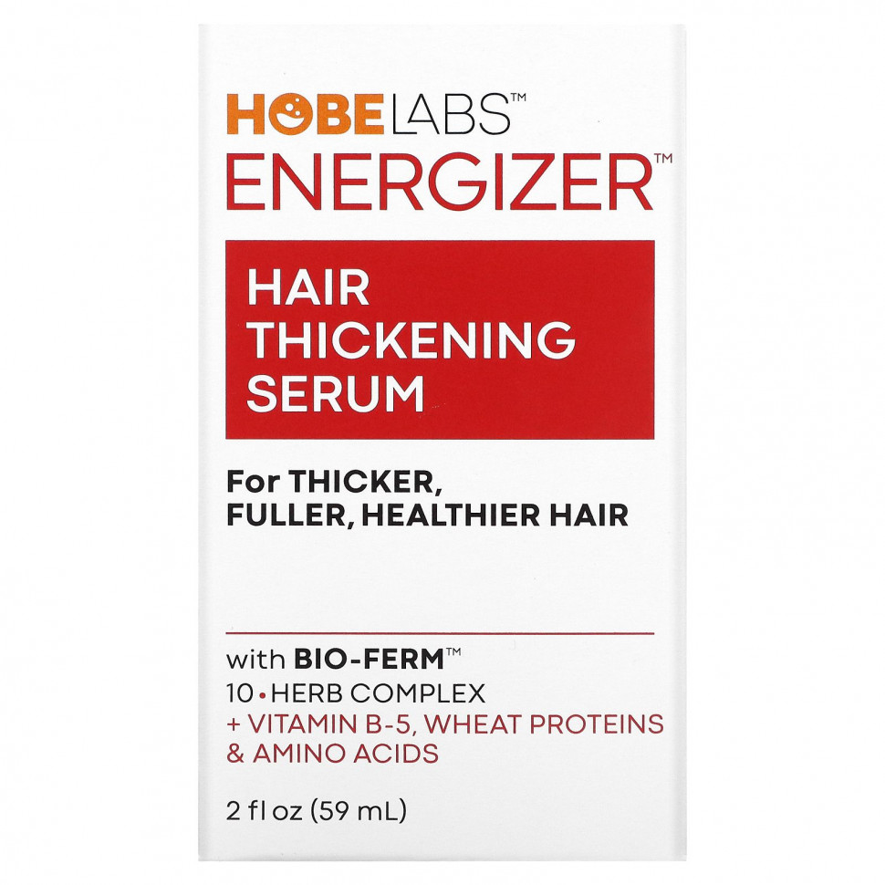   Hobe Labs, Energizer, Hair Thickening Serum, 2 fl oz (59 ml)    -     -,    