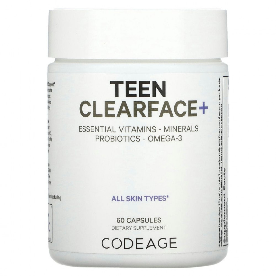   Codeage, Teen Clearface Vitamins,    , 60     -     -,    