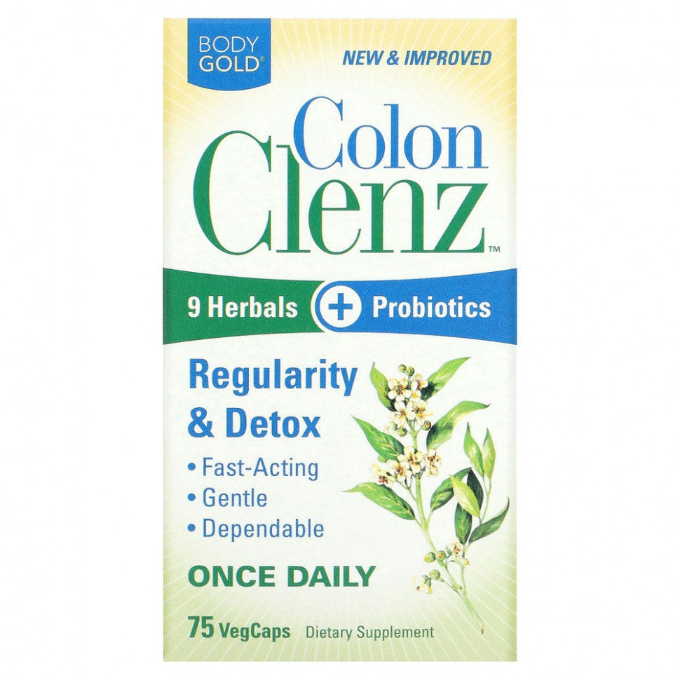   BodyGold, Colon Clenz, 75  VegCap    -     -,    