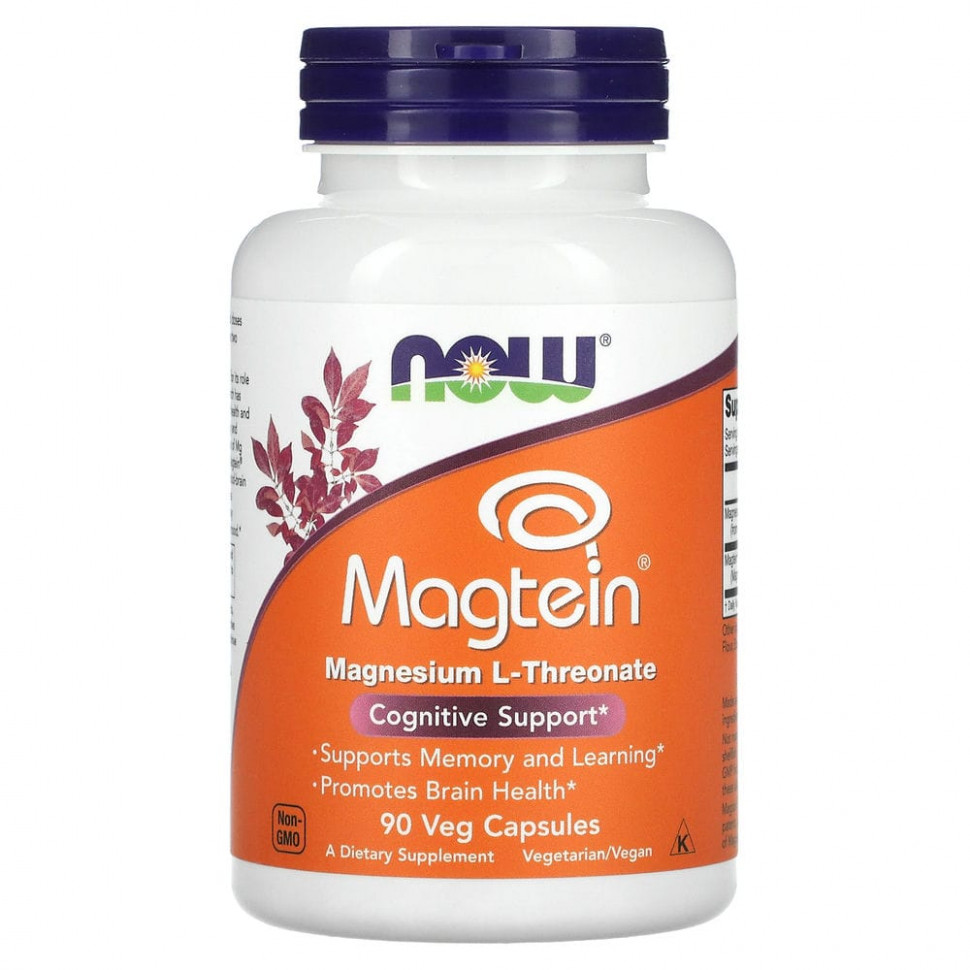   NOW Foods, Magtein, L- , 90      -     -,    