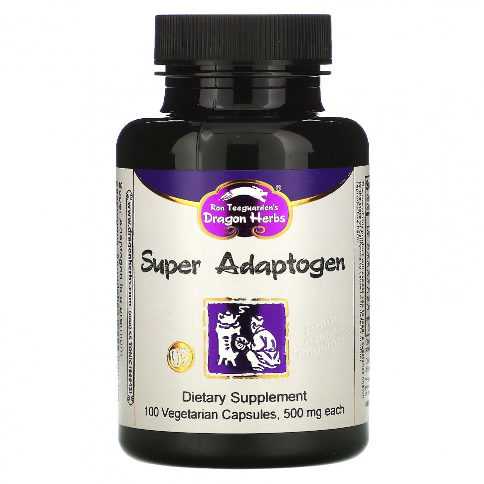   Dragon Herbs, Super Adaptogen, 500 mg, 100 Vegetarian Capsules    -     -,    